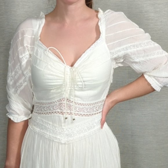 Free People white lace embroidered Dress - Picture 2 of 11